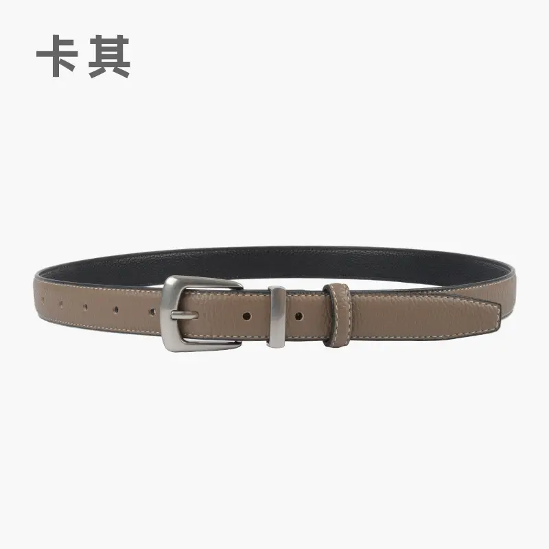 Women's Vintage Cowhide Belt 2.3cm Genuine Leather - Image 3