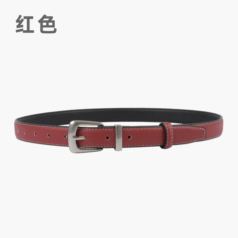 Women's Vintage Cowhide Belt 2.3cm Genuine Leather - Image 8