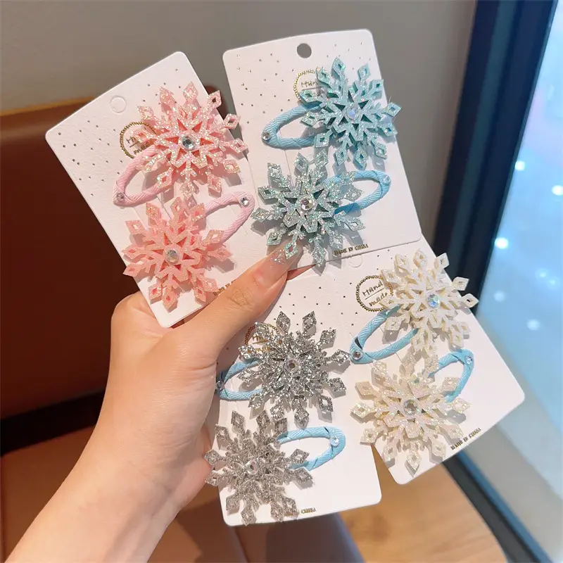 Frozen Snowflake Korean Style Hairpin for Girls - Image 4