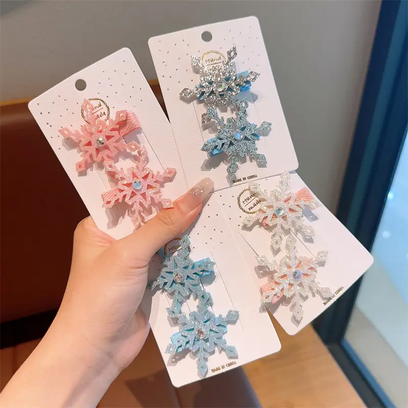 Frozen Snowflake Korean Style Hairpin for Girls - Image 5