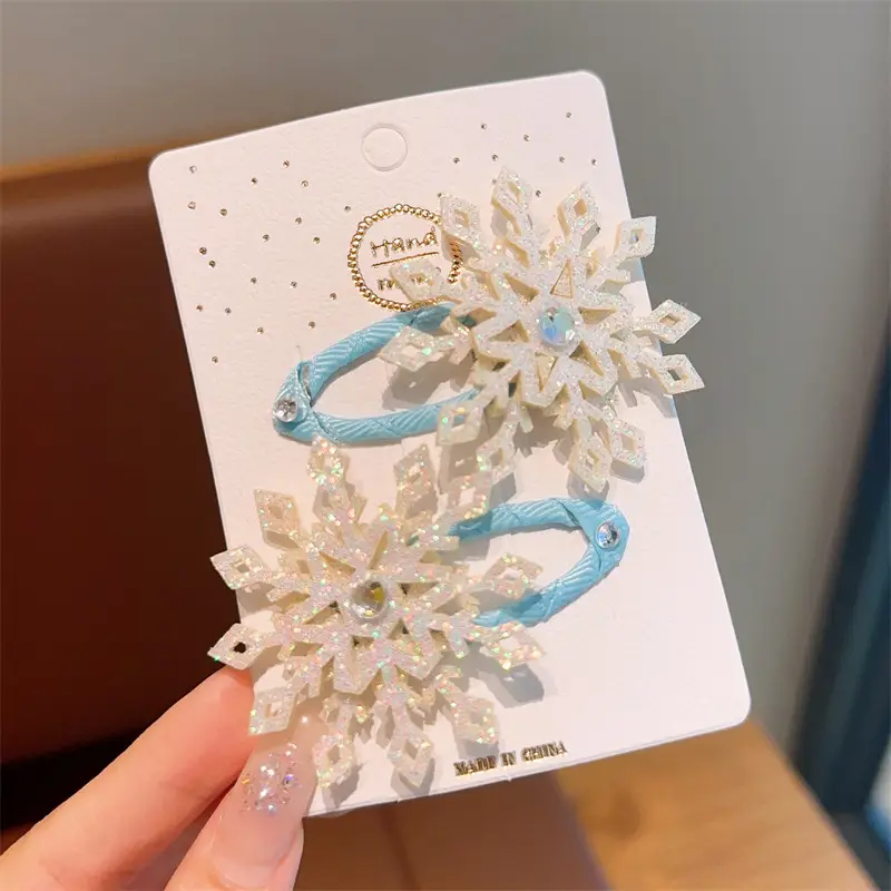 Frozen Snowflake Korean Style Hairpin for Girls - Image 2