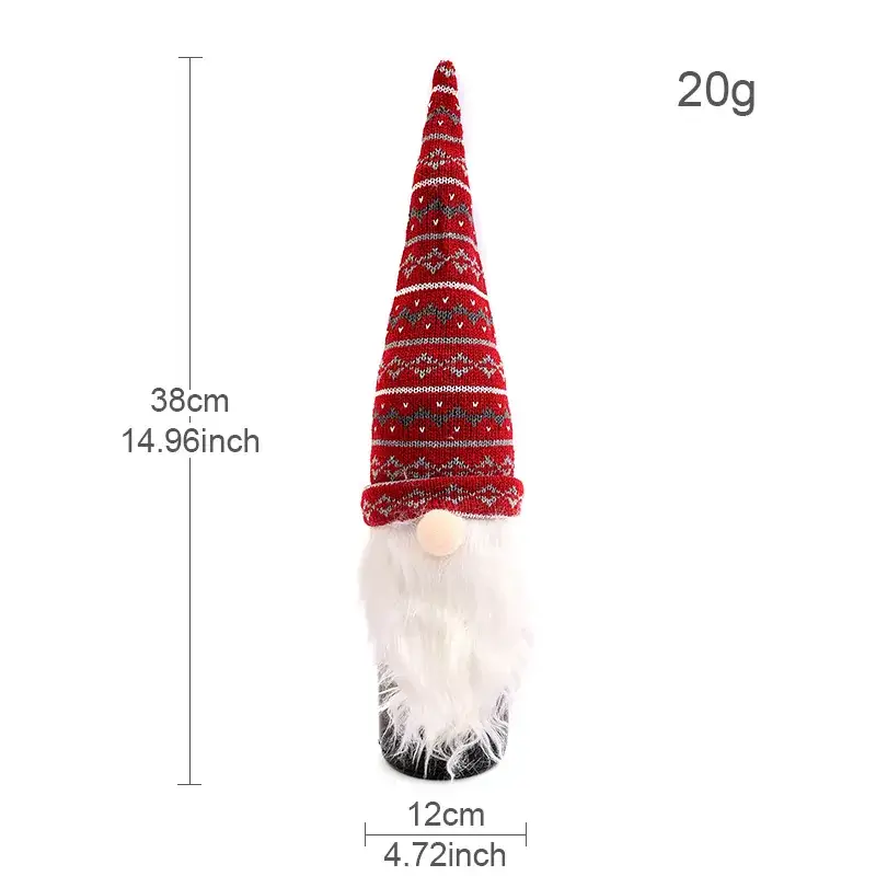Christmas Gnome Figurine Set Silver White 20g
