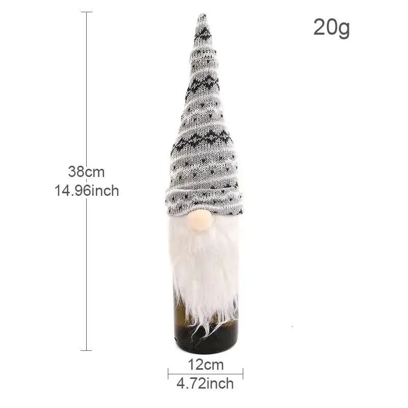Christmas Gnome Figurine Set Silver White 20g