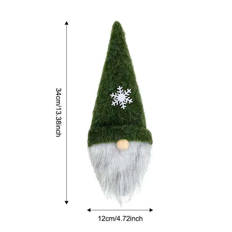 Christmas Gnome Figurine Set Silver White 20g