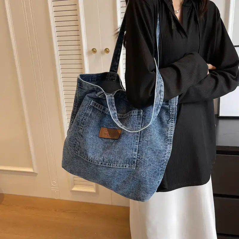 Women Denim Tote Bag Large Capacity Summer 2023 - Image 4