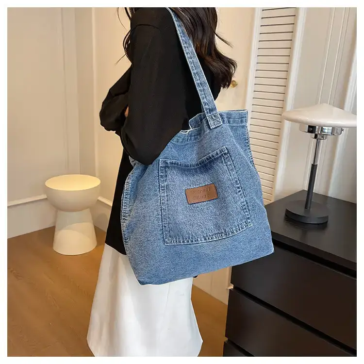 Women Denim Tote Bag Large Capacity Summer 2023 — feature 11
