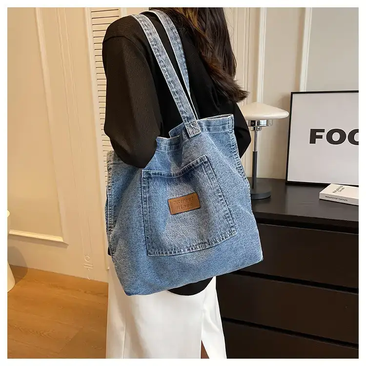 Women Denim Tote Bag Large Capacity Summer 2023 — feature 12