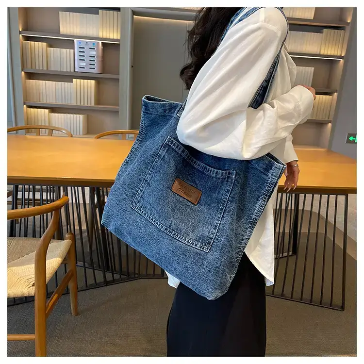 Women Denim Tote Bag Large Capacity Summer 2023 — feature 17