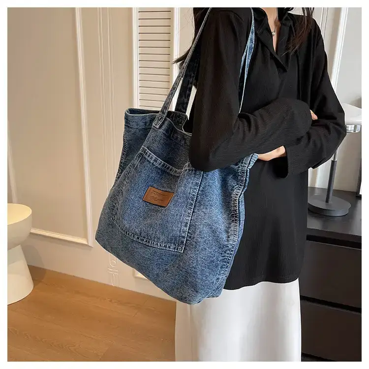 Women Denim Tote Bag Large Capacity Summer 2023 — feature 18