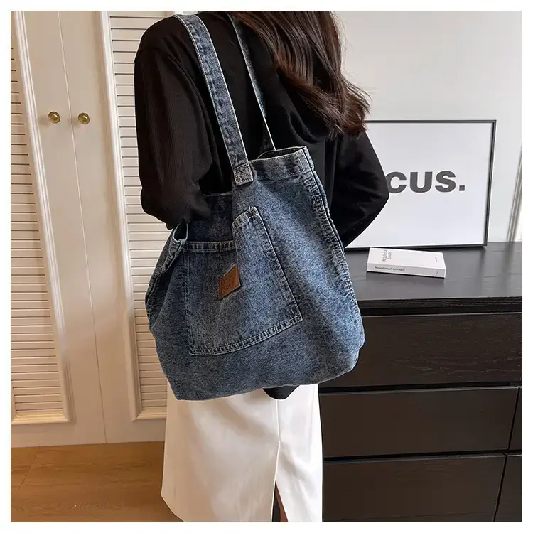 Women Denim Tote Bag Large Capacity Summer 2023 — feature 19