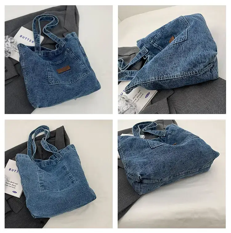 Women Denim Tote Bag Large Capacity Summer 2023 — feature 8