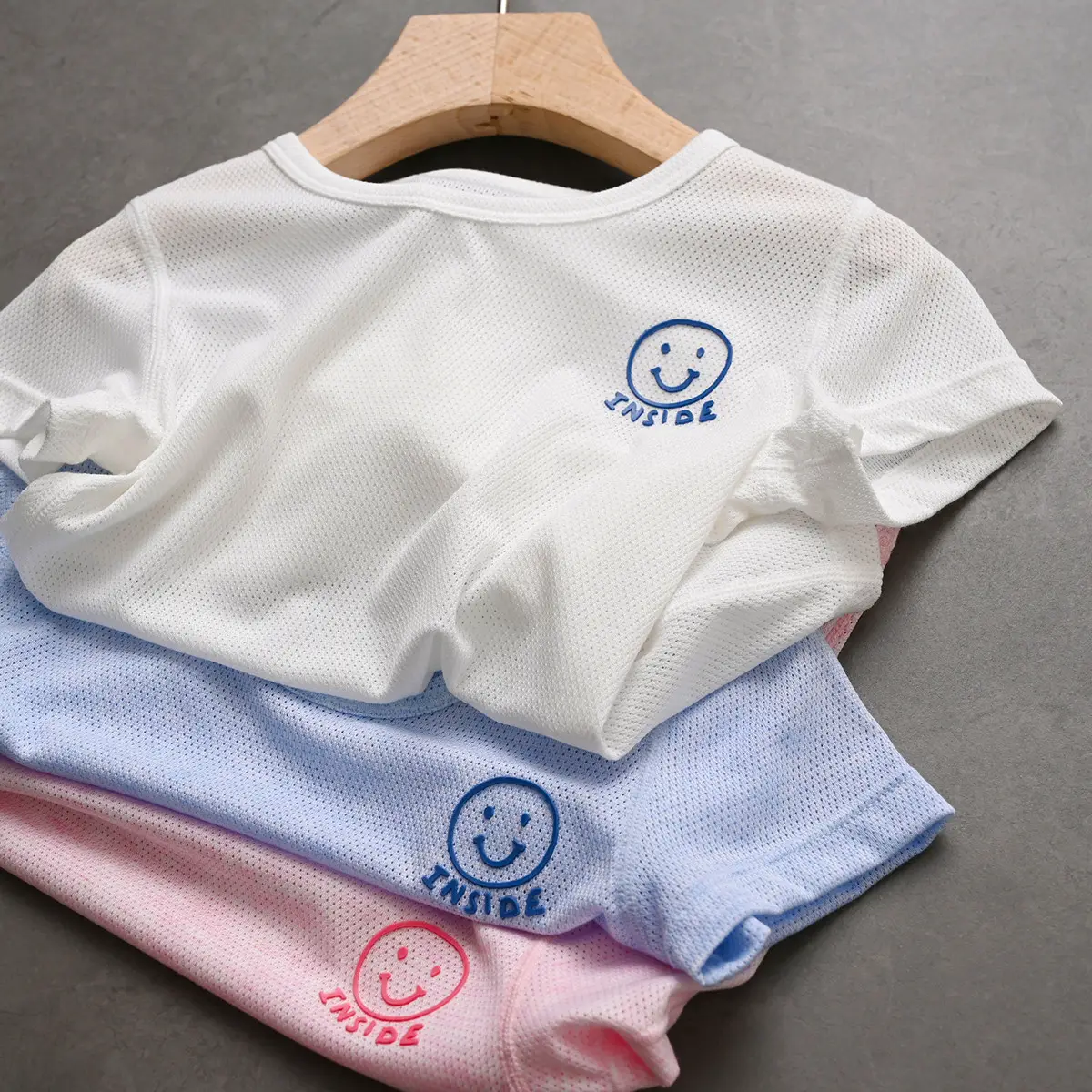 Cool Summer Mesh T-shirt for Boys Girls Round Neck - Image 5