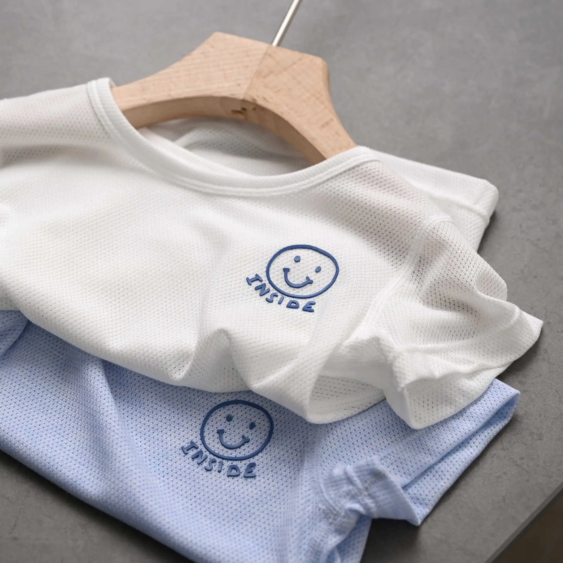 Cool Summer Mesh T-shirt for Boys Girls Round Neck - Image 7