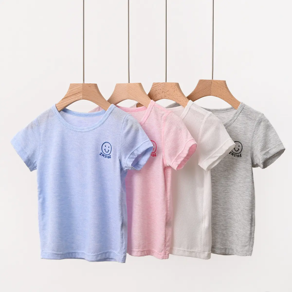 Cool Summer Mesh T-shirt for Boys Girls Round Neck — feature 9
