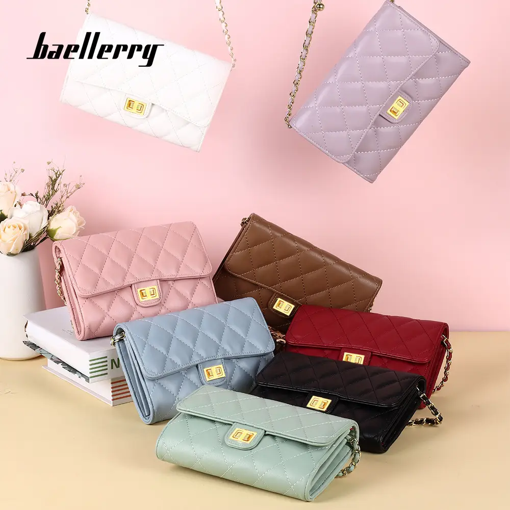 White Rhomboid Korean Style Women's Wallet Bag - Image 8
