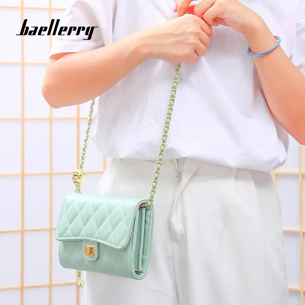 White Rhomboid Korean Style Women's Wallet Bag - Image 9