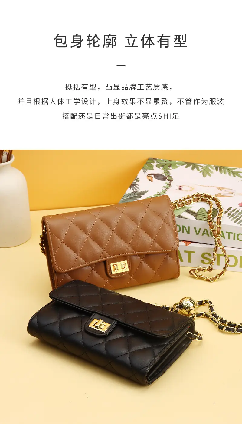 White Rhomboid Korean Style Women's Wallet Bag — feature 10