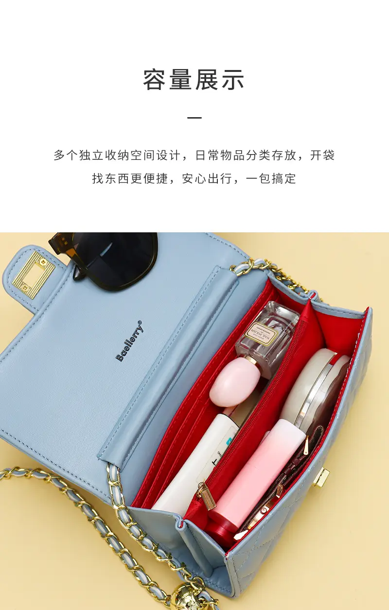 White Rhomboid Korean Style Women's Wallet Bag — feature 12