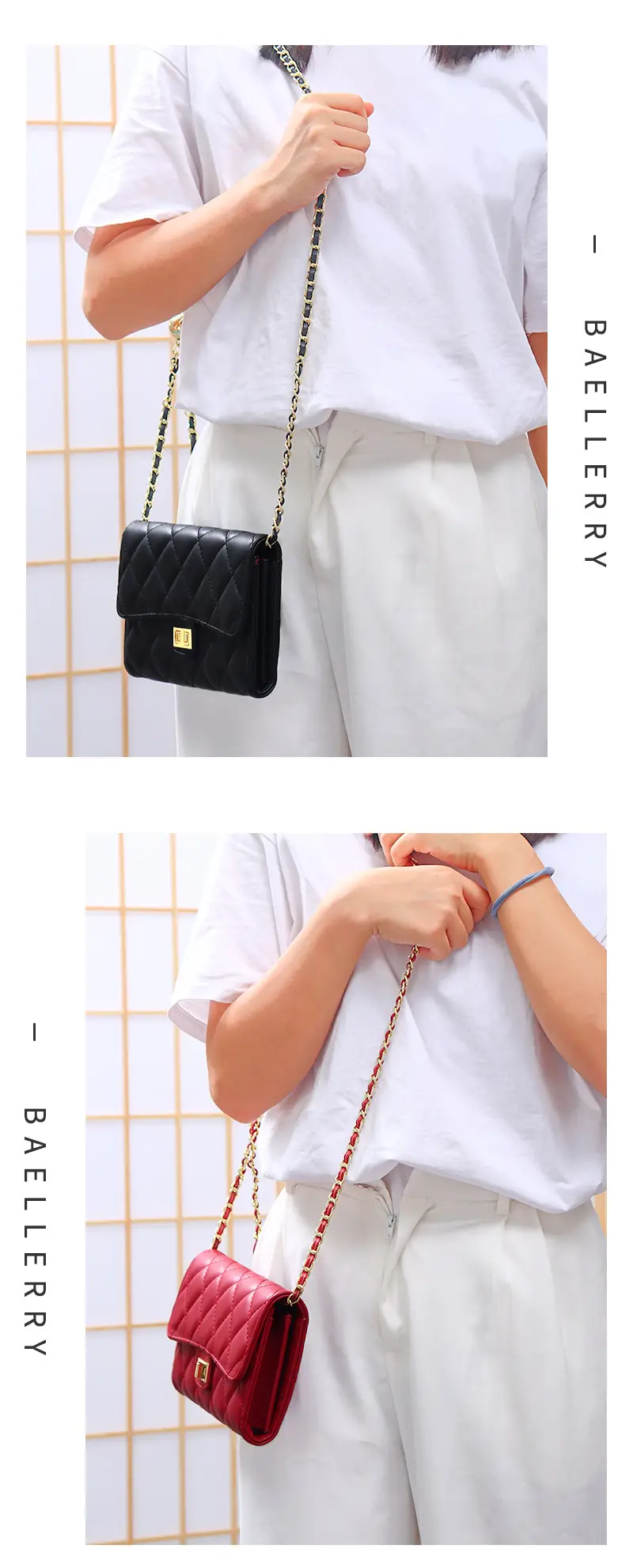 White Rhomboid Korean Style Women's Wallet Bag — feature 9