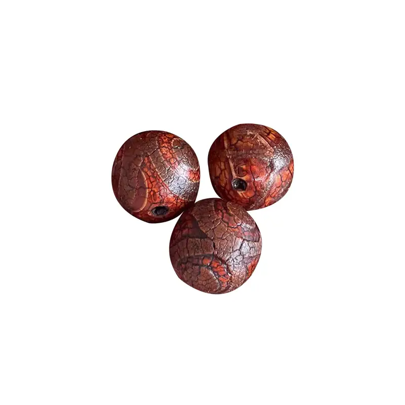 Natural Agate 14mm Oil Fire Red Beads - Image 5