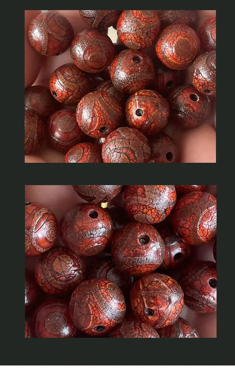 Natural Agate 14mm Oil Fire Red Beads — feature 8
