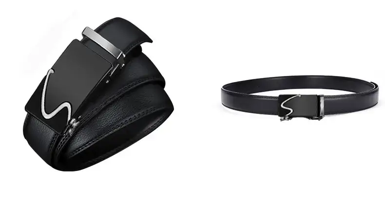 Men's Black Gold Automatic Buckle Belt β feature 13