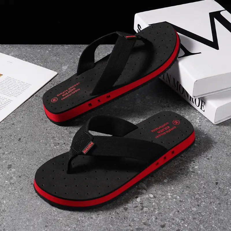 Men's Cool Rubber Flip-Flops Summer Beach Wear