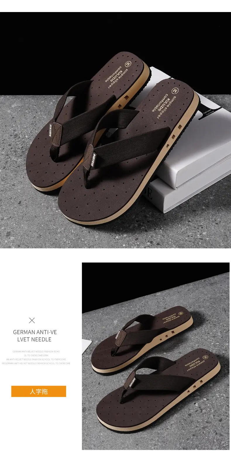 Men's Cool Rubber Flip-Flops Summer Beach Wear — feature 11