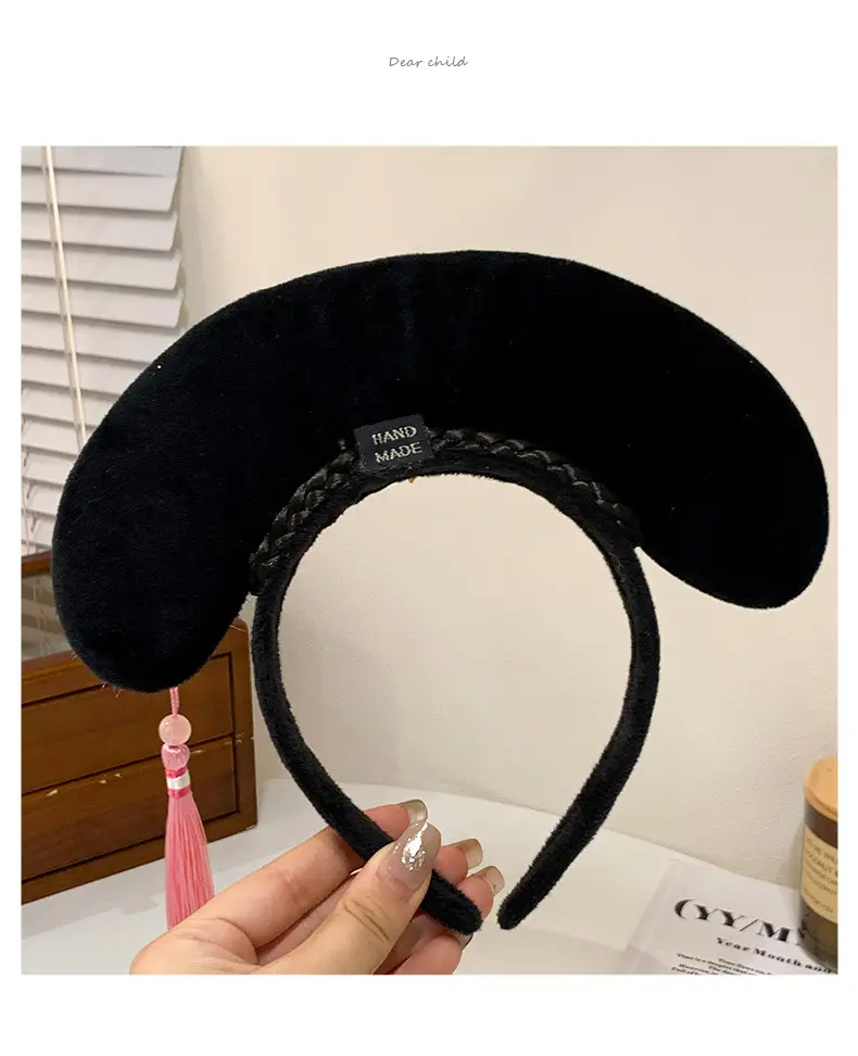 Female Hair Hoop with Empress Design and Pink Tassels — feature 52