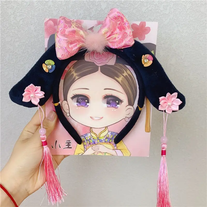 Female Hair Hoop with Empress Design and Pink Tassels - Image 10