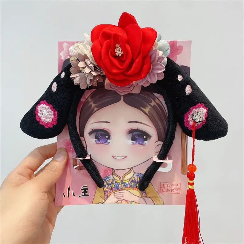 Female Hair Hoop with Empress Design and Pink Tassels - Image 12