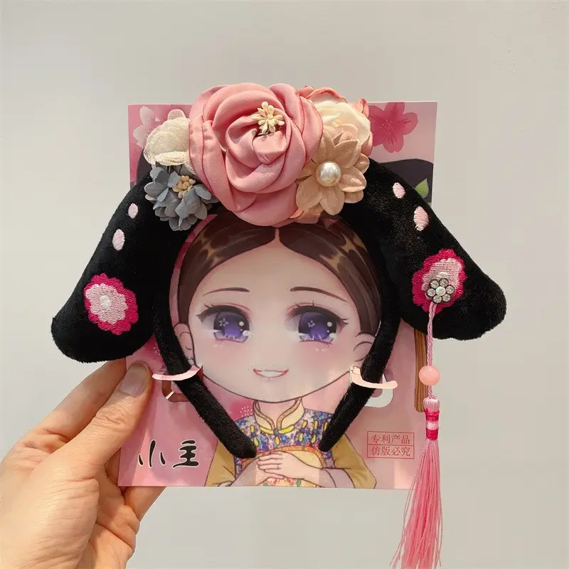 Female Hair Hoop with Empress Design and Pink Tassels - Image 13