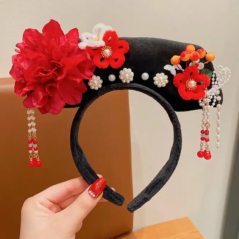 Female Hair Hoop with Empress Design and Pink Tassels - Image 28