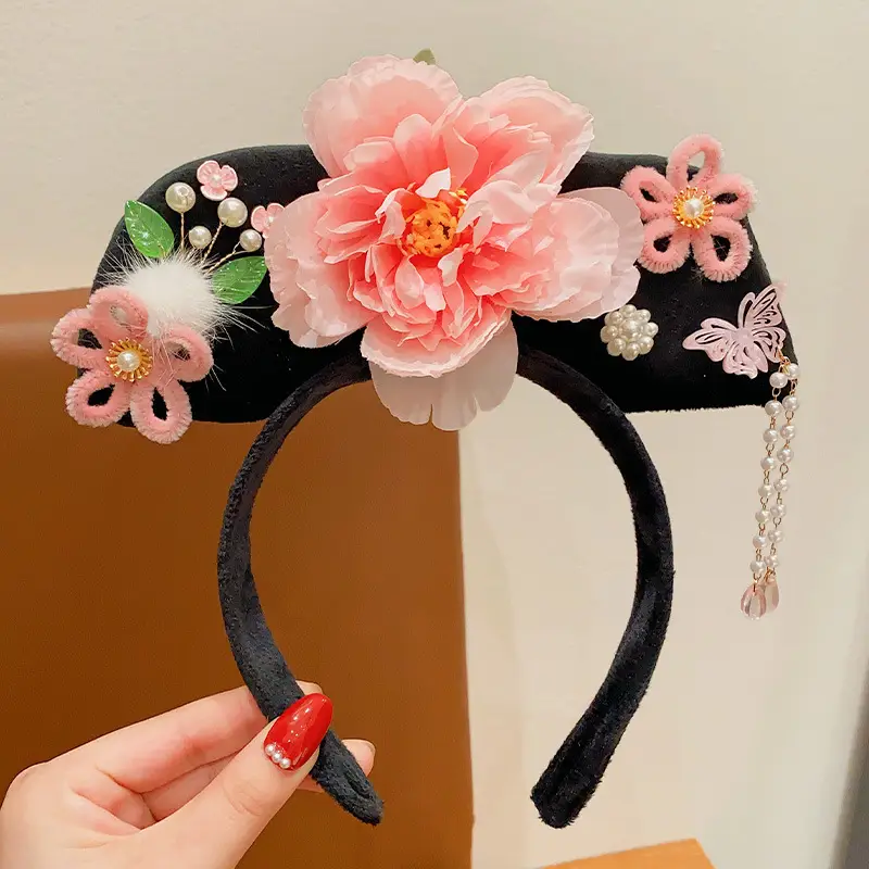Female Hair Hoop with Empress Design and Pink Tassels - Image 29