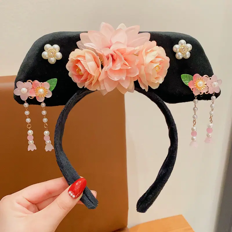 Female Hair Hoop with Empress Design and Pink Tassels - Image 30