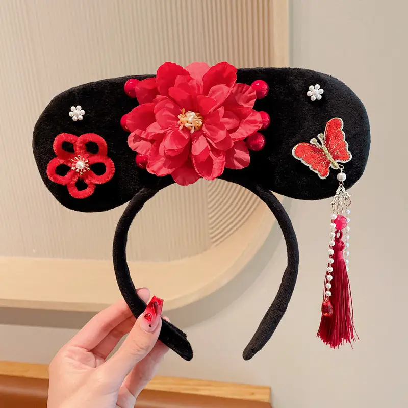 Female Hair Hoop with Empress Design and Pink Tassels - Image 33