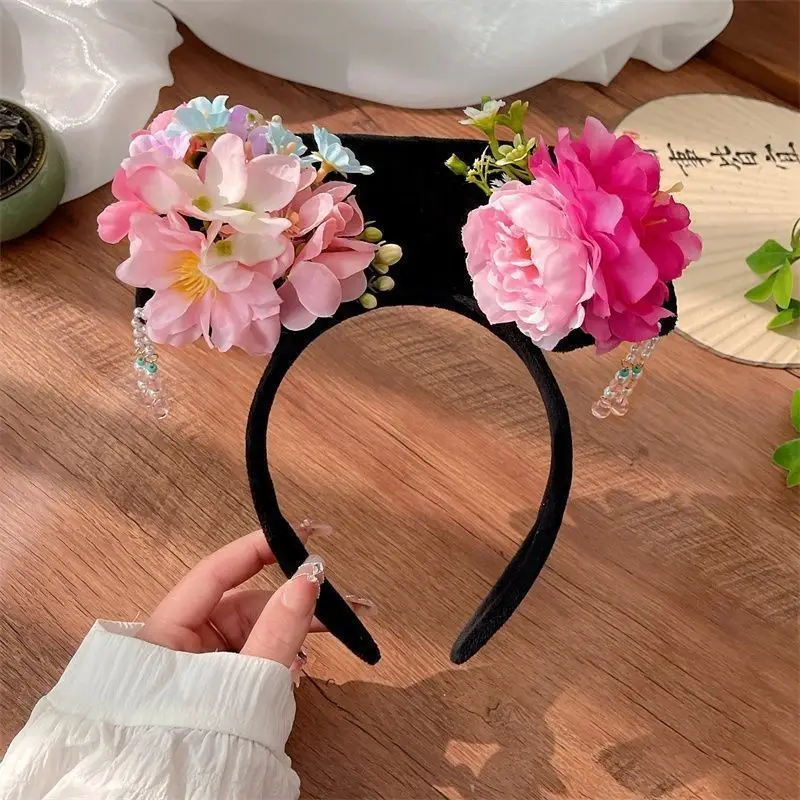 Female Hair Hoop with Empress Design and Pink Tassels - Image 34