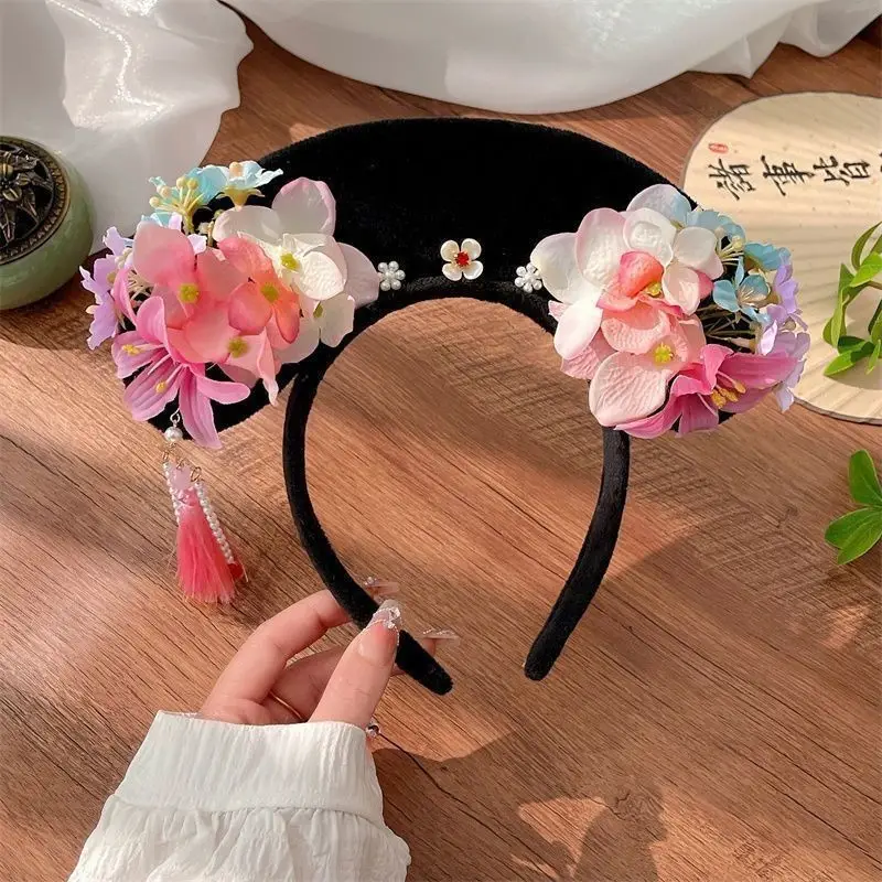Female Hair Hoop with Empress Design and Pink Tassels - Image 36