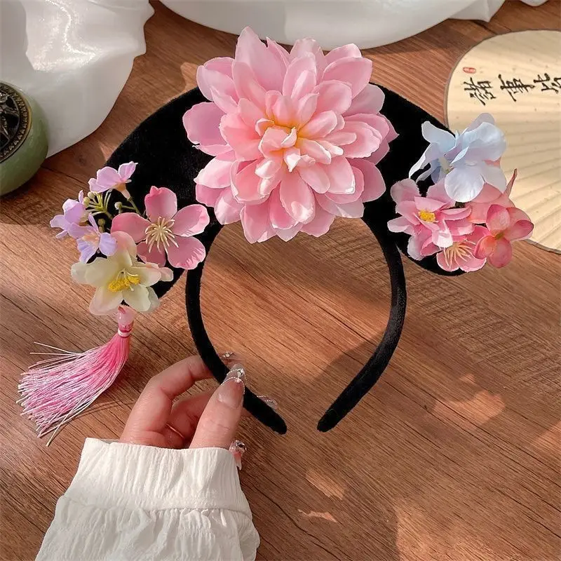 Female Hair Hoop with Empress Design and Pink Tassels - Image 37