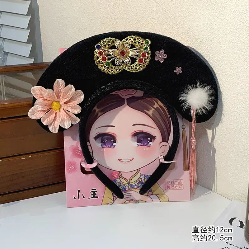 Female Hair Hoop with Empress Design and Pink Tassels - Image 6