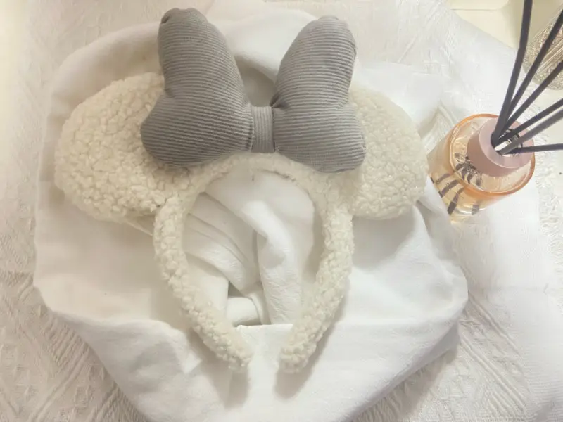 Women's Bow Shirts Hair Band Plush Cartoon Face Wash - Image 3