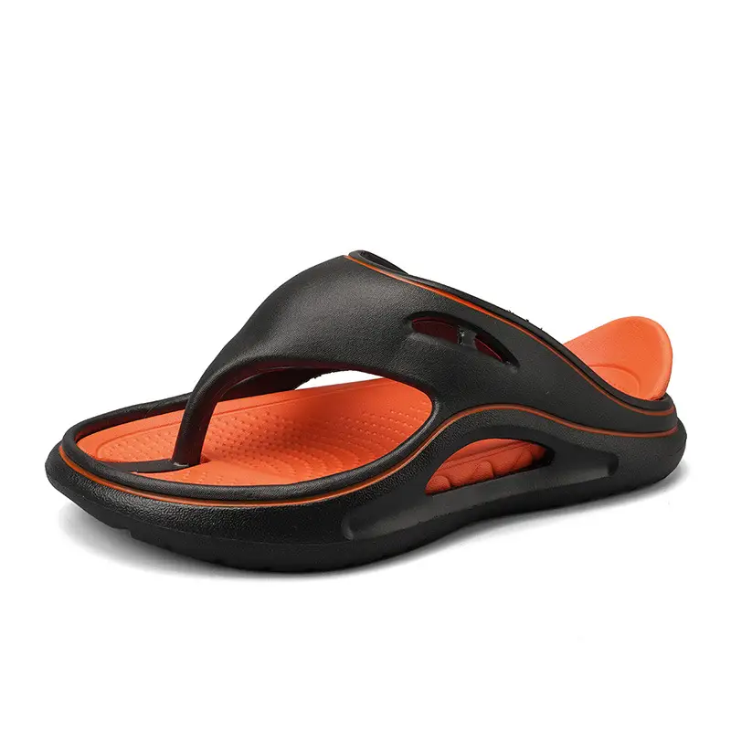 Men's White EVA Sandals with Orange Sole