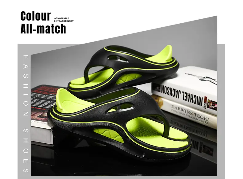 Men's White EVA Sandals with Orange Sole — feature 2