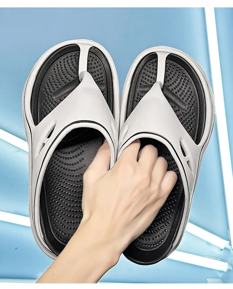 Men's White EVA Sandals with Orange Sole — feature 21