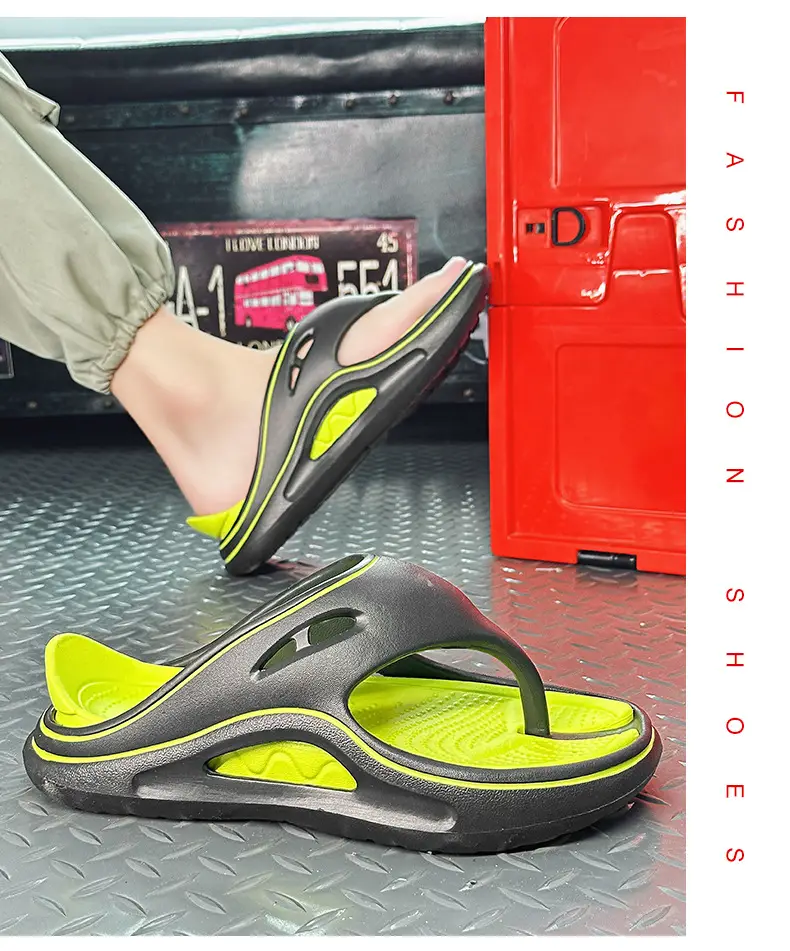 Men's White EVA Sandals with Orange Sole — feature 23