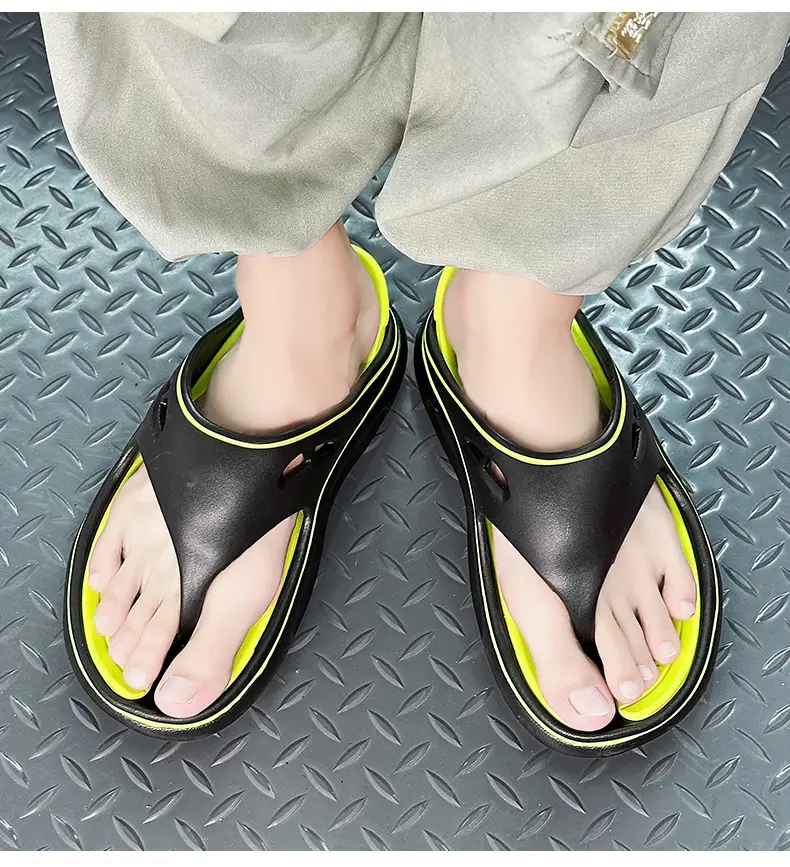 Men's White EVA Sandals with Orange Sole — feature 24
