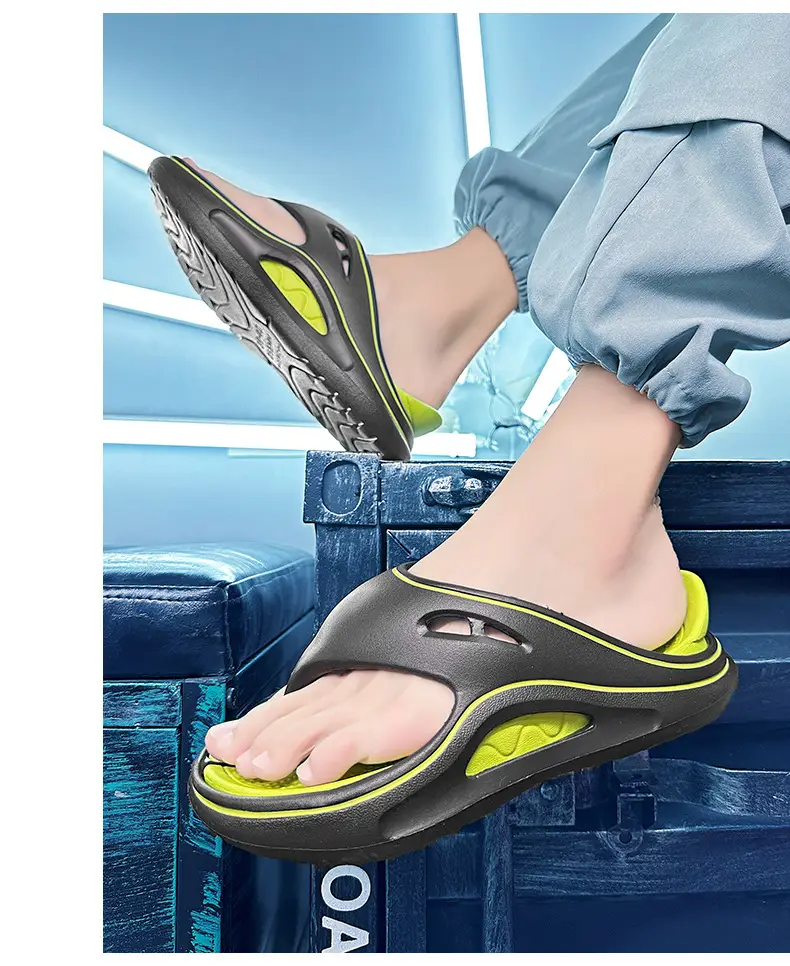 Men's White EVA Sandals with Orange Sole — feature 25