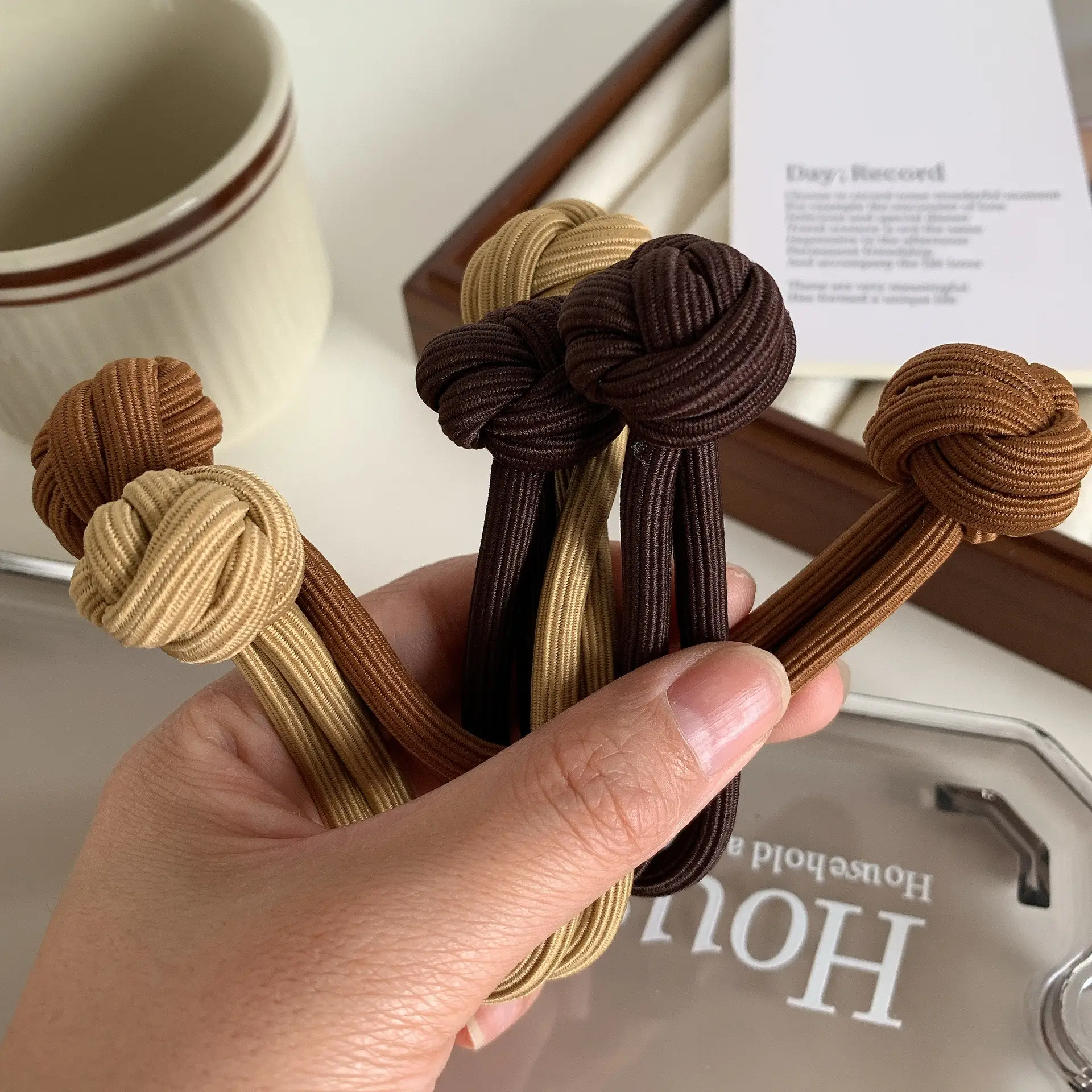 Women's Thick Brown Hair Pony Tail Rope 2023 - Image 7