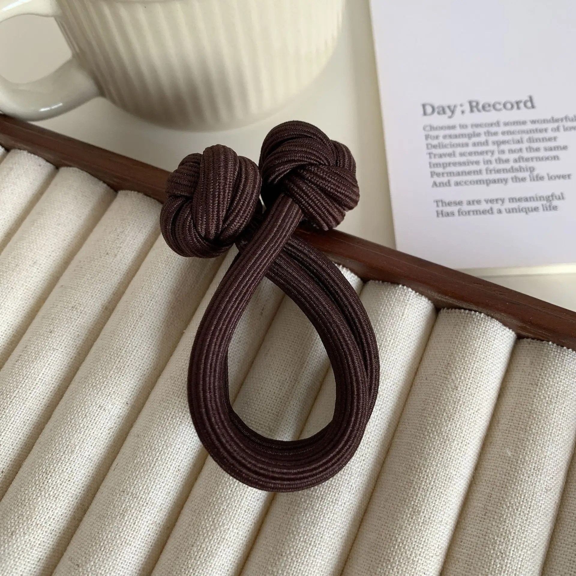 Women's Thick Brown Hair Pony Tail Rope 2023 - Image 2