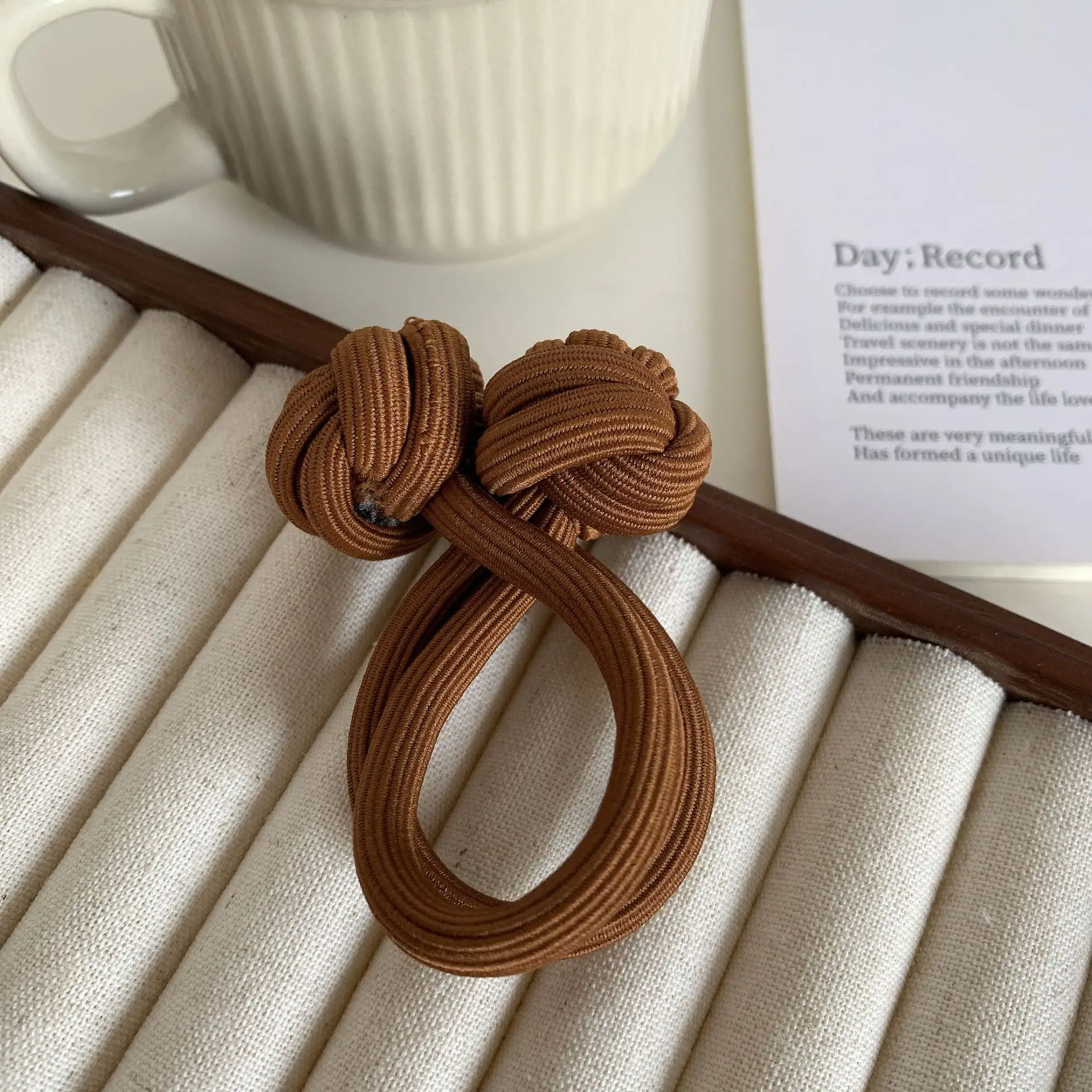 Women's Thick Brown Hair Pony Tail Rope 2023 - Image 3